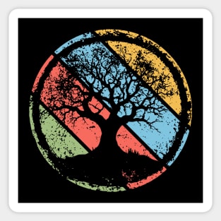 Vintage Grunge Tree of Life Pop Art – Retro Spiritual Symbol Tee Sticker